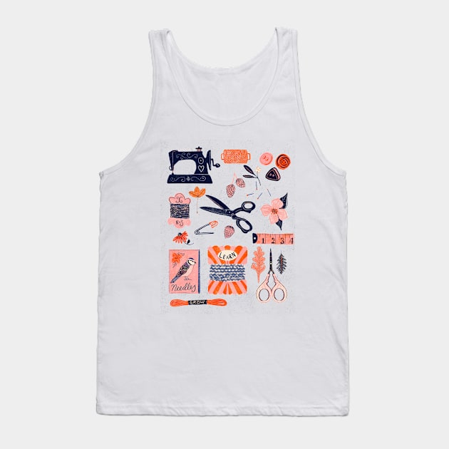 Vintage sewing illustration Tank Top by Papergrape
